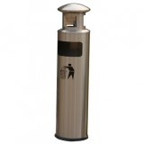 圓柱形不銹鋼煙灰垃圾桶